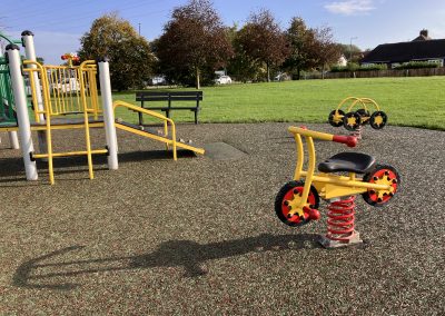 Eastwood Park New Bonded Rubbber Mulch laid onto concrete