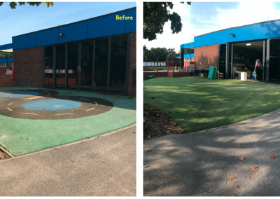 School Play Carpet Overlay (before and after)