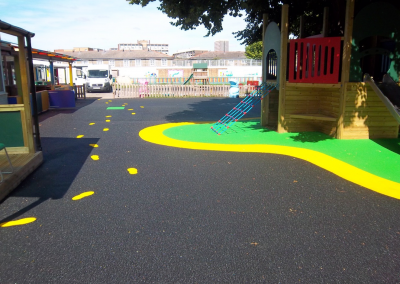 Black and Coloured Wetpour Safety Surfacing