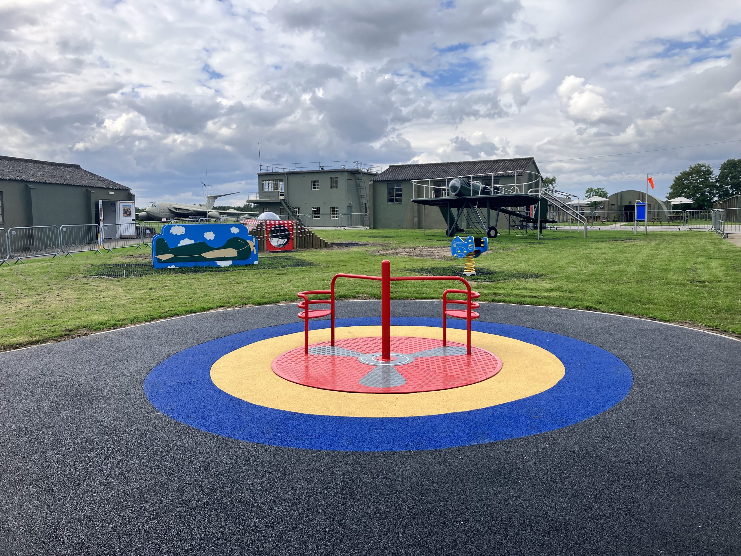 Yorkshire Air Musuem New Play Area Installation Play Equipment Roundabout Inclusive